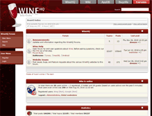 Tablet Screenshot of forum.winehq.org